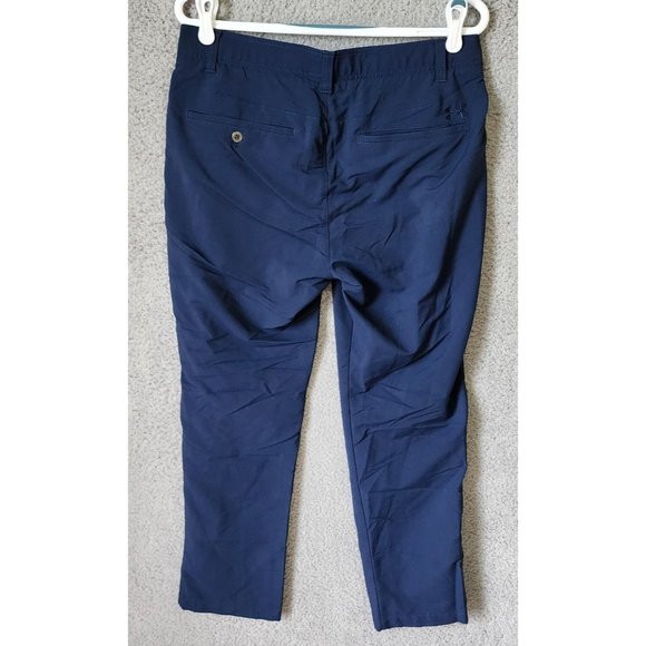 Under Armour Navy Blue Match Play Golf Stretch Straight Leg Pants Size 34 x 30 - Picture 13 of 16
